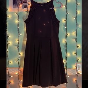 Black midi junior dress